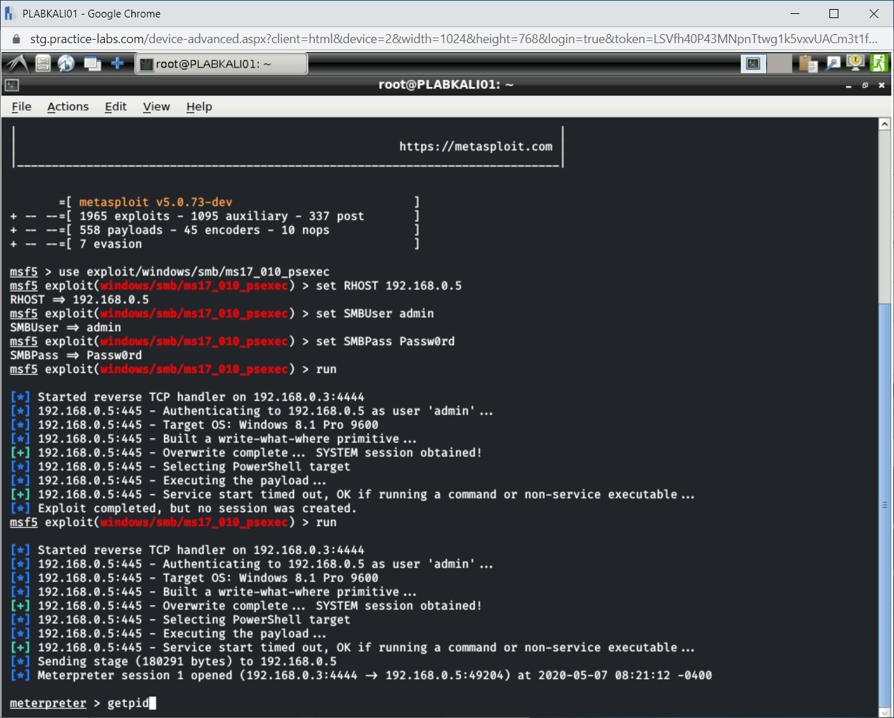 Figure 1.18 Screenshot of PLABKALI01