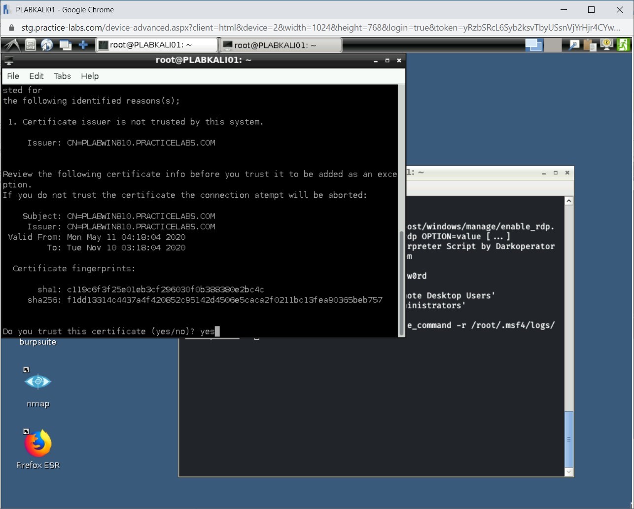 Figure 1.49 Screenshot of PLABKALI01