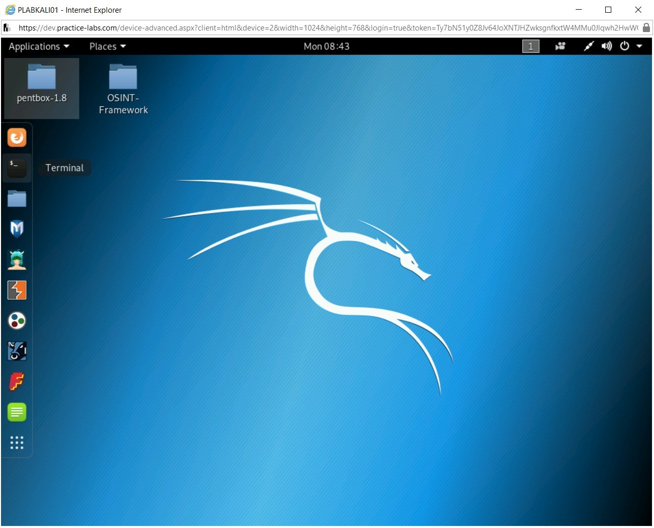 Figure 2.2 Screenshot of PLABKALI01
