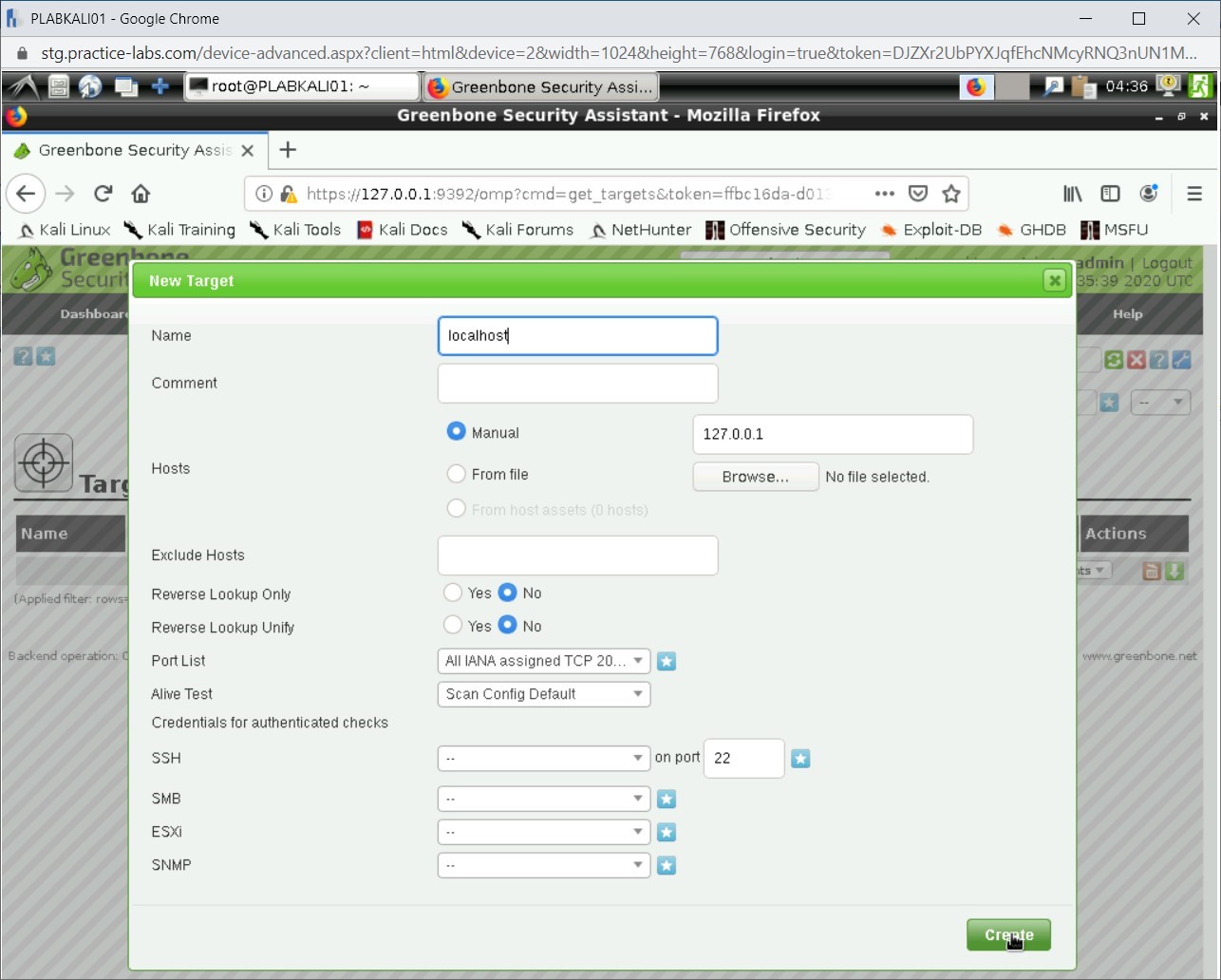 Figure 2.16 Screenshot of PLABKALI01
