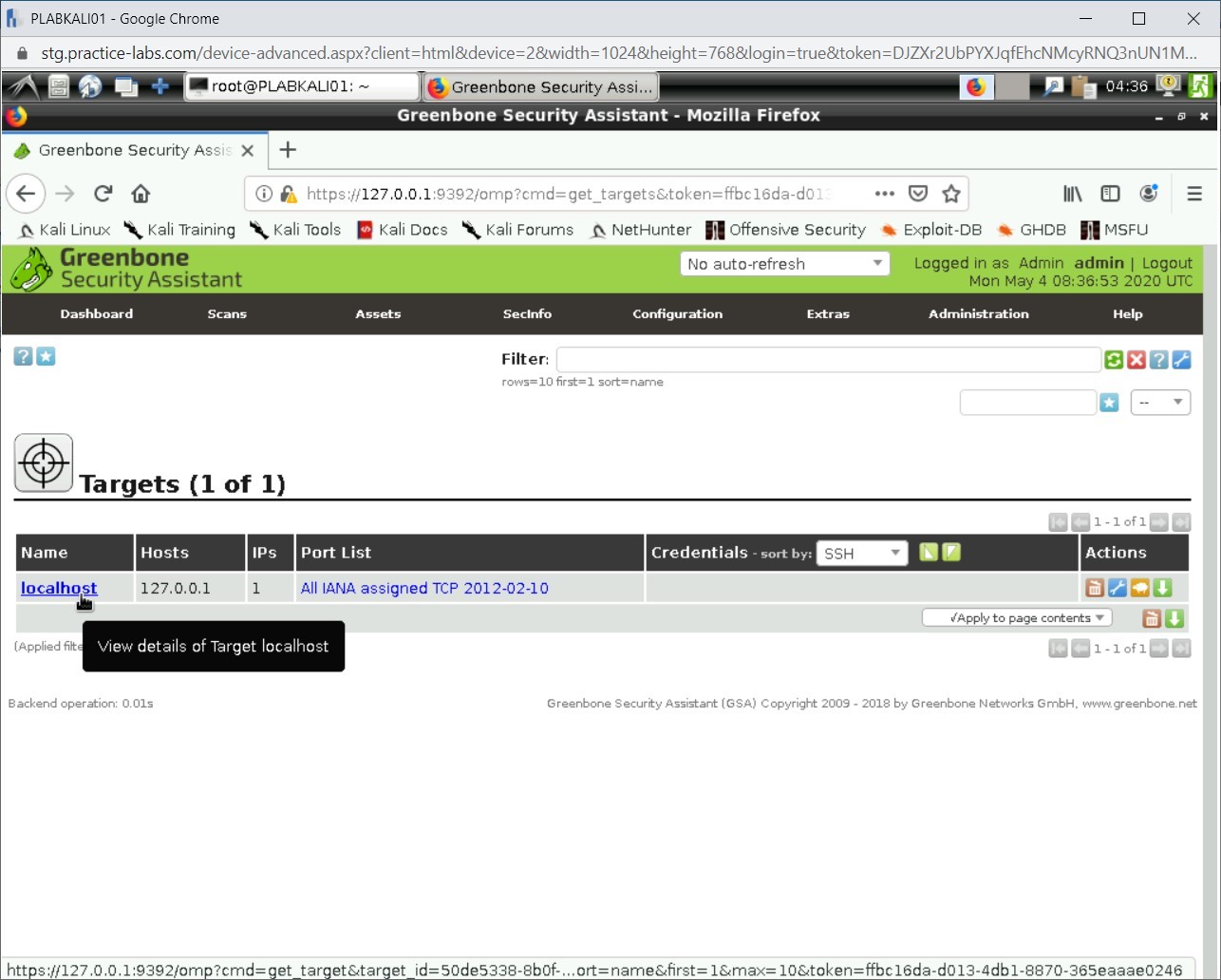 Figure 2.17 Screenshot of PLABKALI01