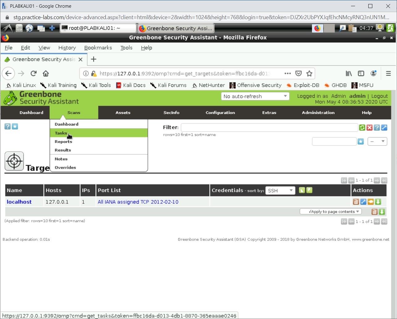 Figure 2.18 Screenshot of PLABKALI01