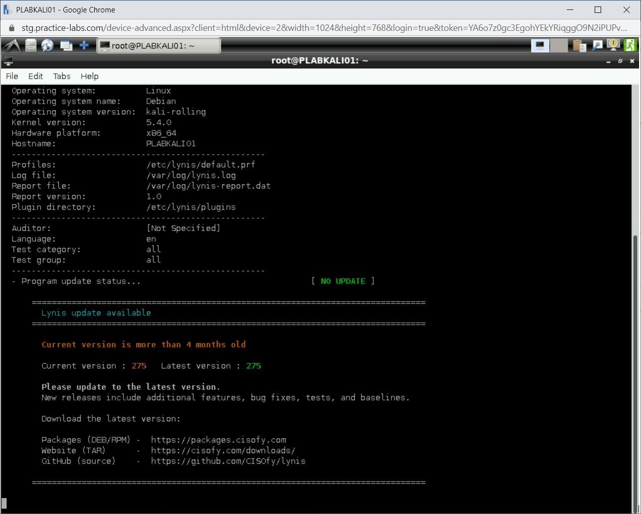 Figure 2.28 Screenshot of PLABKALI01