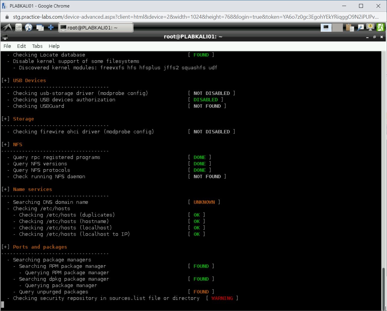 Figure 2.29 Screenshot of PLABKALI01