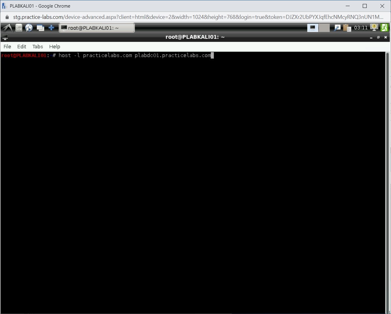 Figure 1.11 Screenshot of PLABKALI01