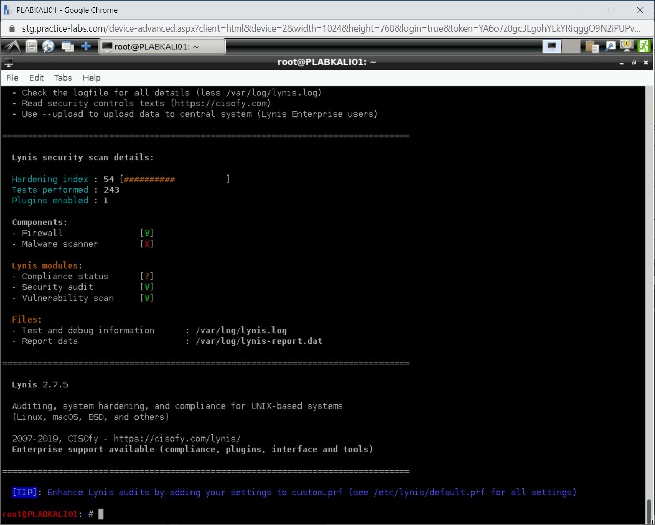 Figure 2.30 Screenshot of PLABKALI01