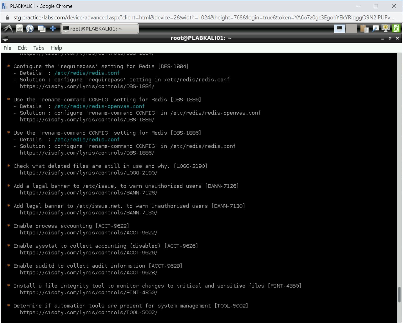 Figure 2.31 Screenshot of PLABKALI01