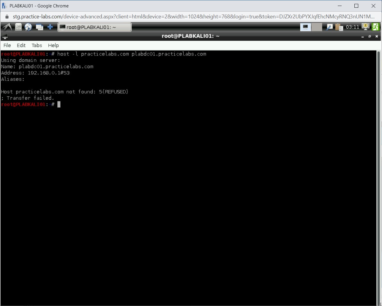 Figure 1.12 Screenshot of PLABKALI01