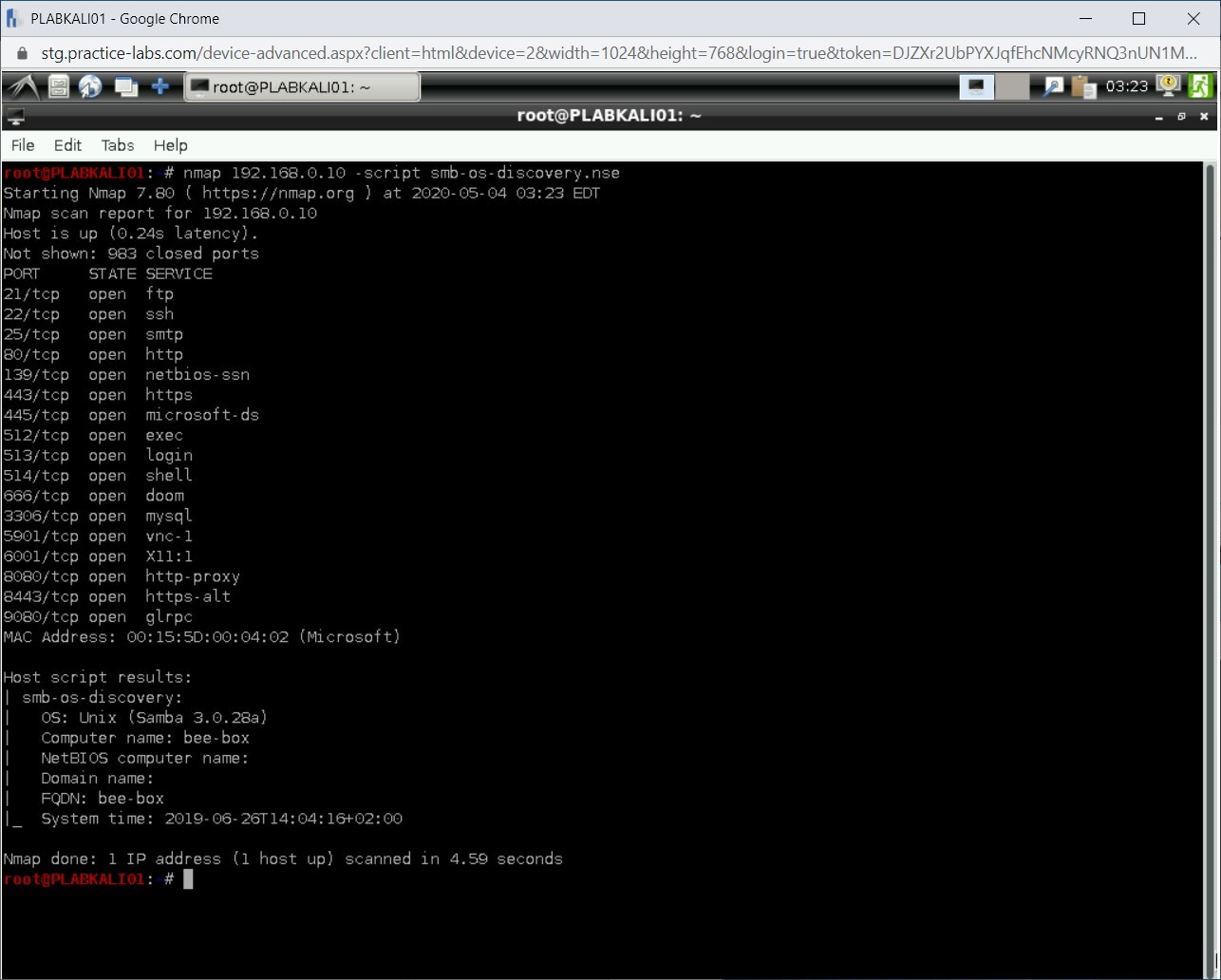 Figure 1.24 Screenshot of PLABKALI01