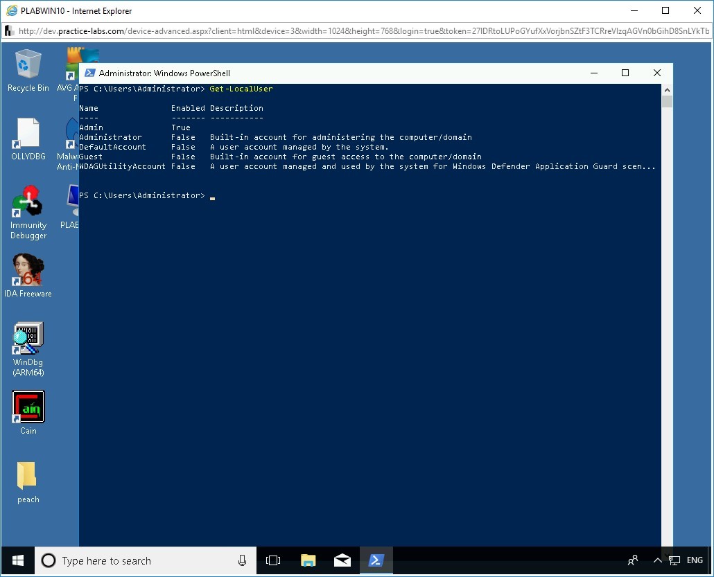 Figure 1.27 Screenshot of PLABWIN10
