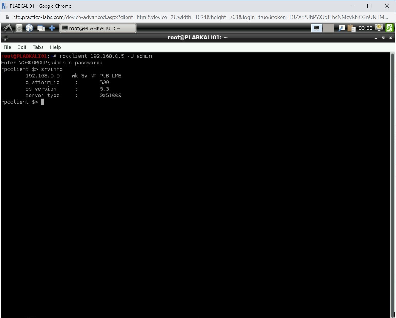 Figure 1.32 Screenshot of PLABKALI01