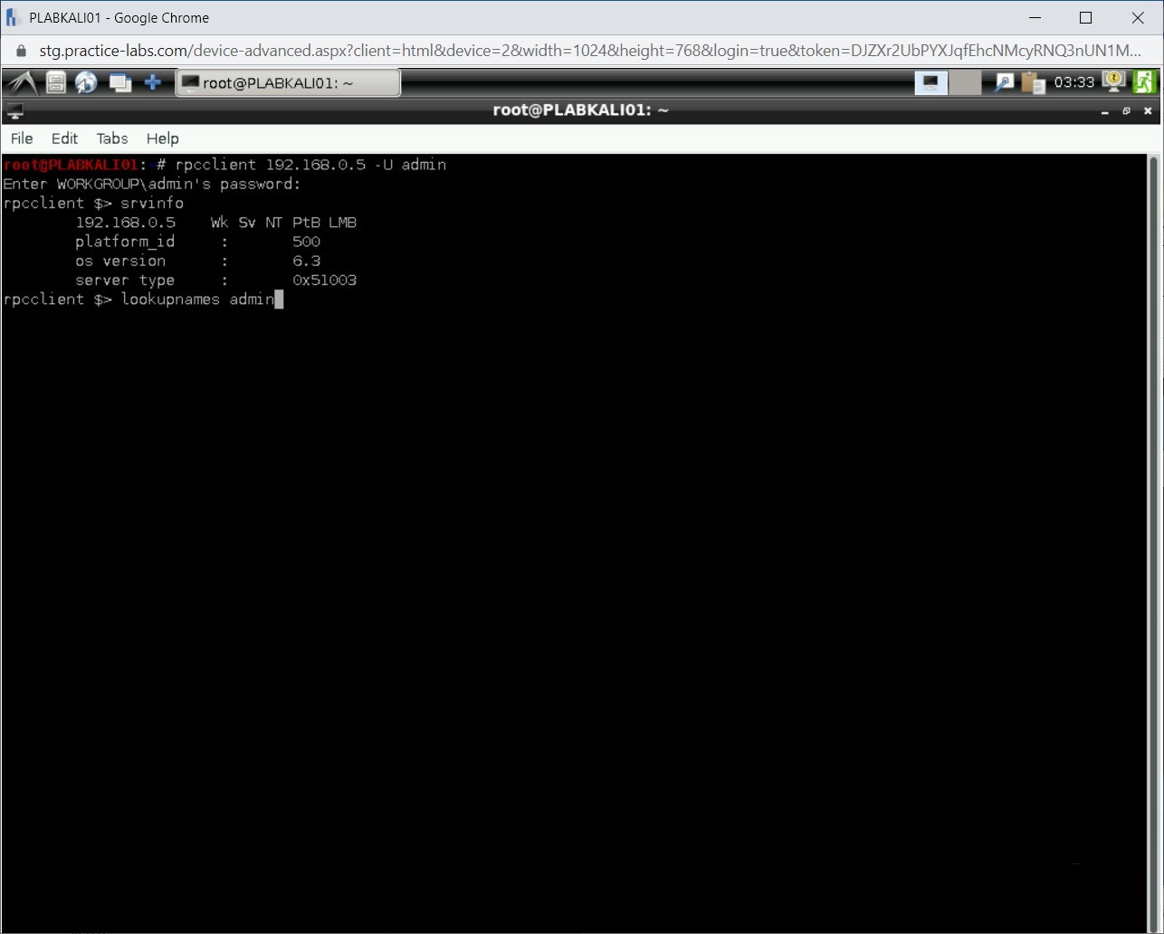 Figure 1.33 Screenshot of PLABKALI01