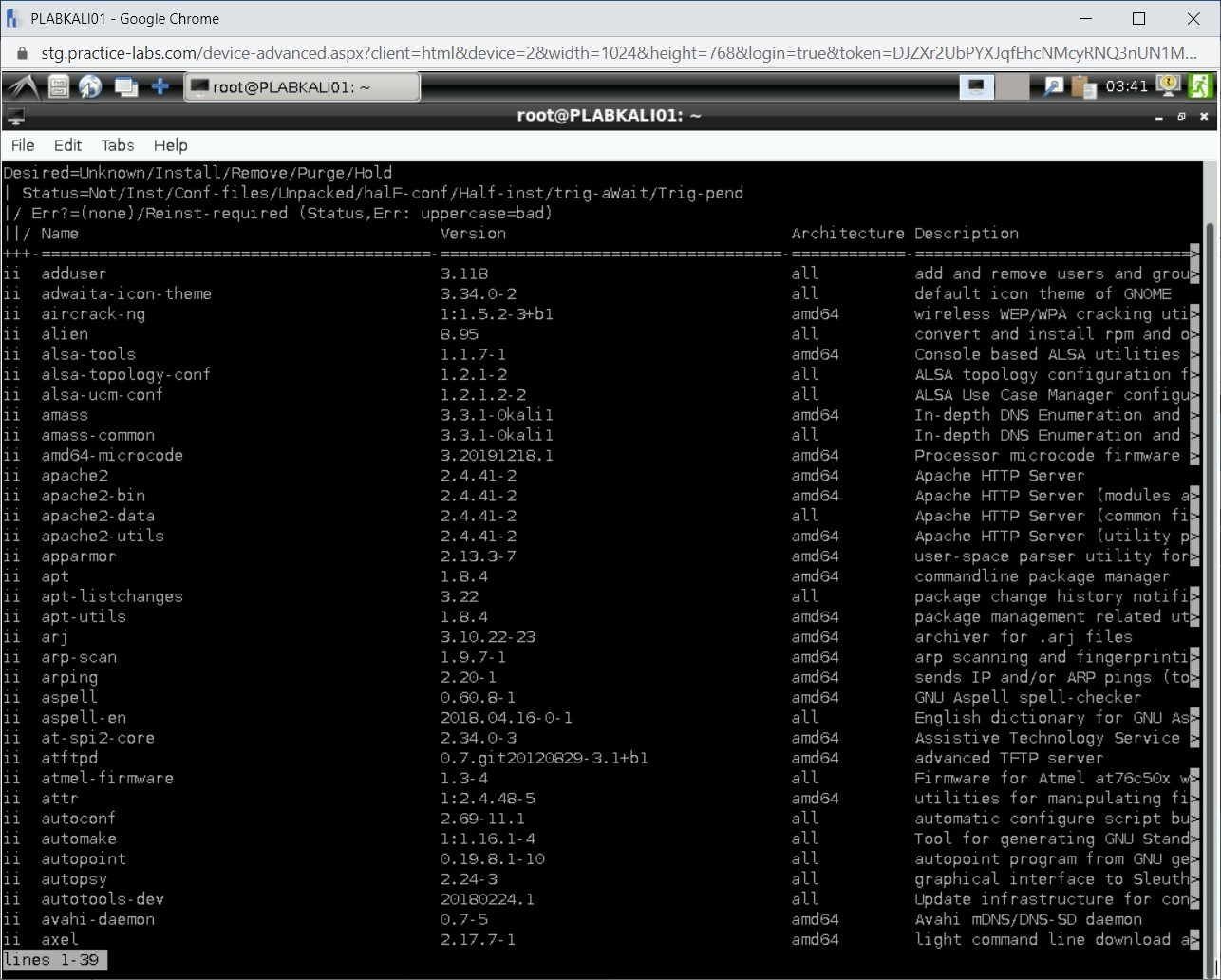 Figure 1.50 Screenshot of PLABKALI01