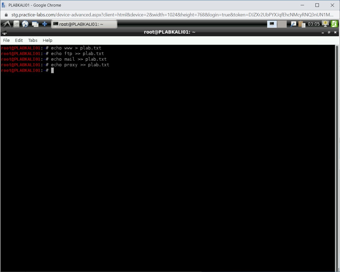 Figure 1.6 Screenshot of PLABKALI01