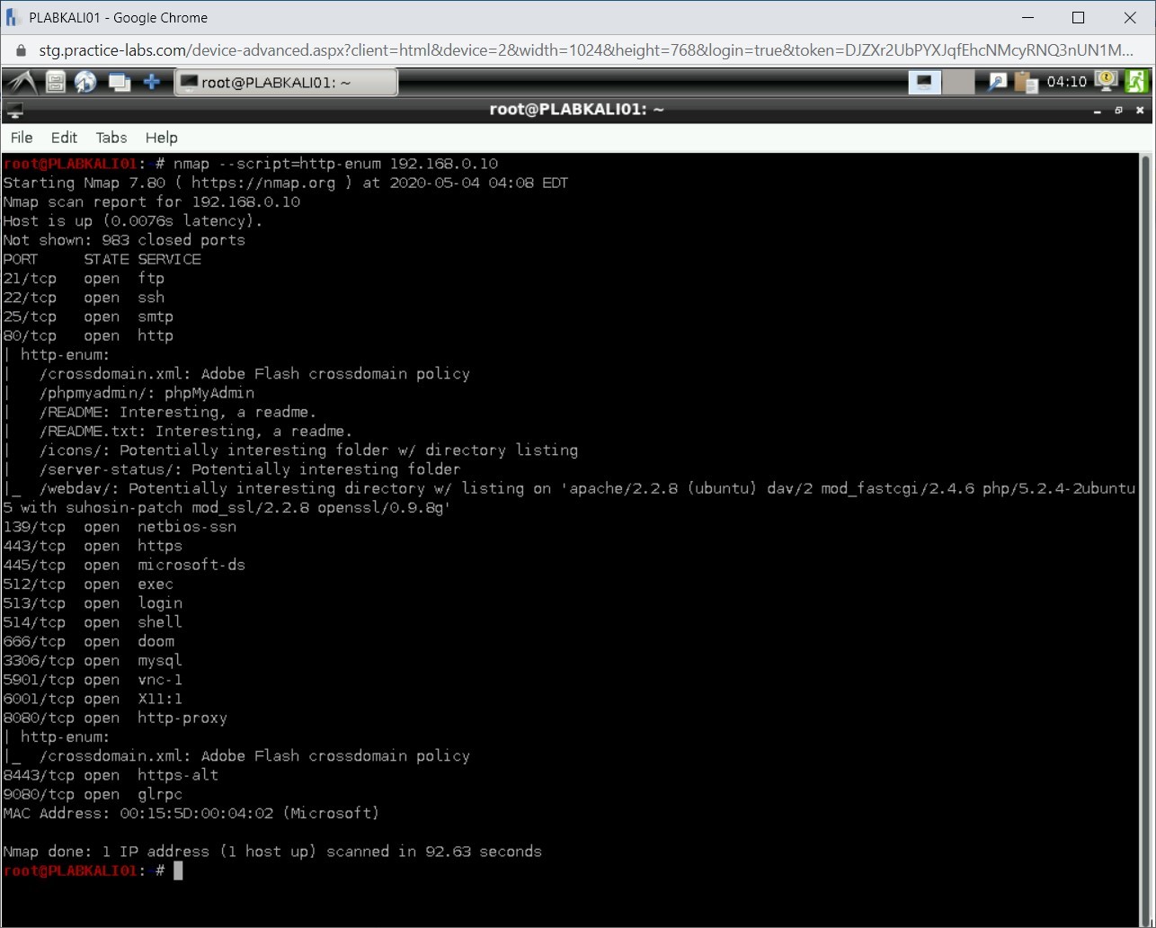Figure 1.82 Screenshot of PLABKALI01