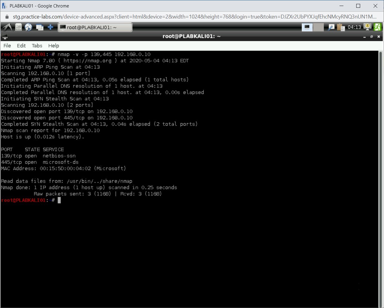 Figure 1.84 Screenshot of PLABKALI01