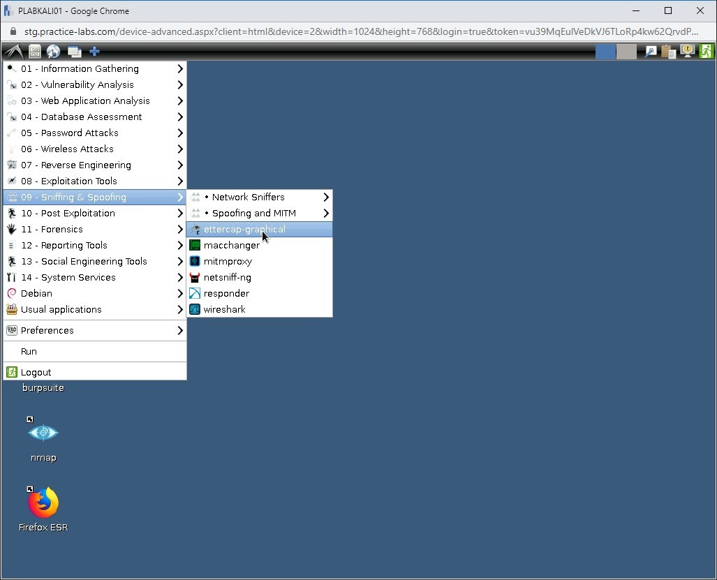 Figure 1.9 Screenshot of PLABKALI01