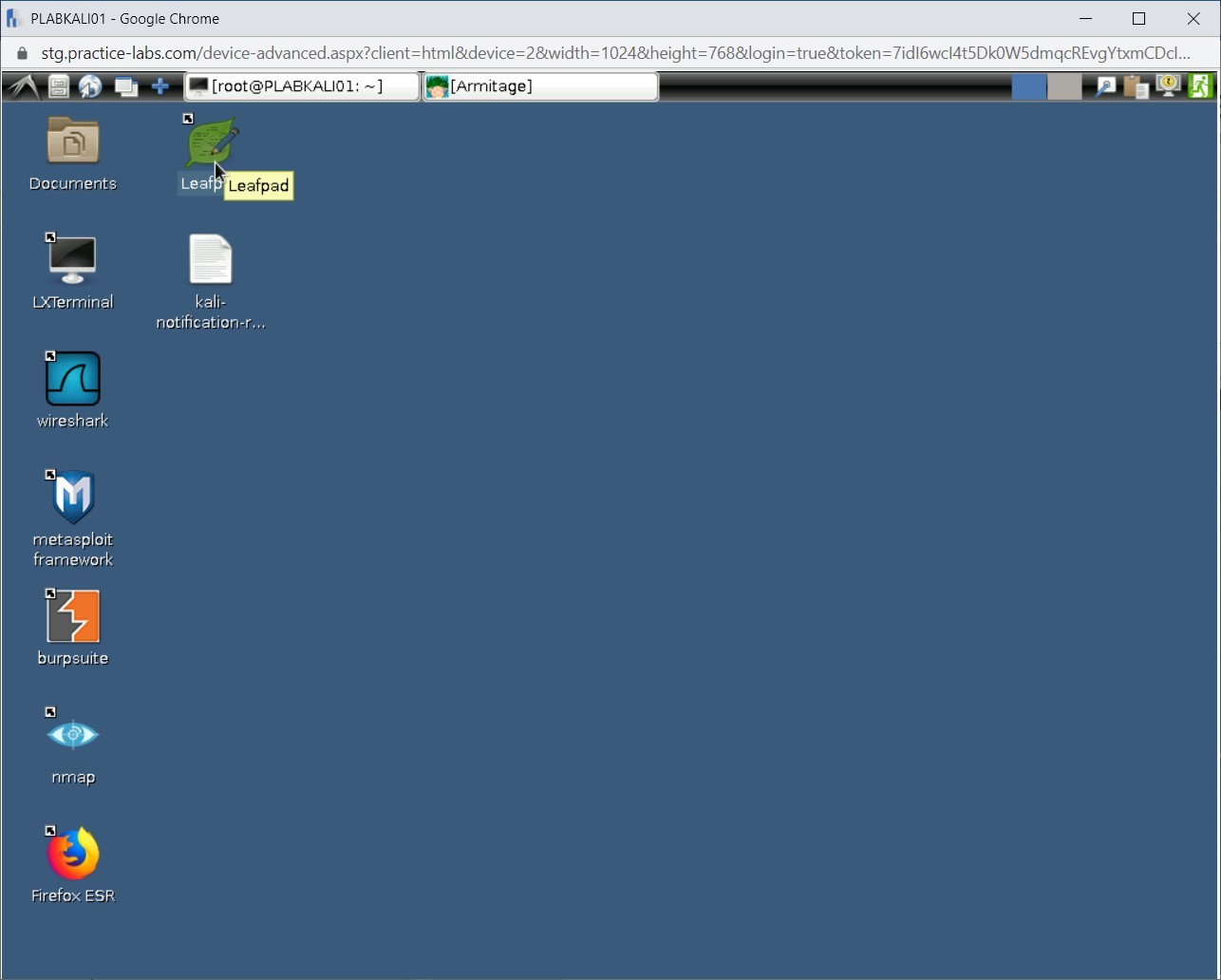 Figure 1.33 Screenshot of PLABKALI01