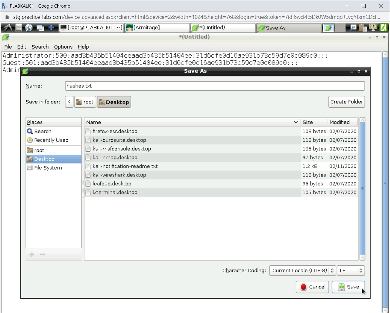 Figure 1.36 Screenshot of PLABKALI01