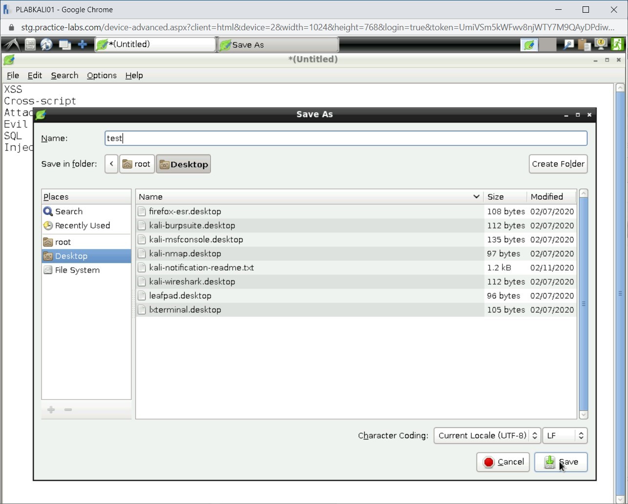 Figure 1.100 Screenshot of PLABKALI01