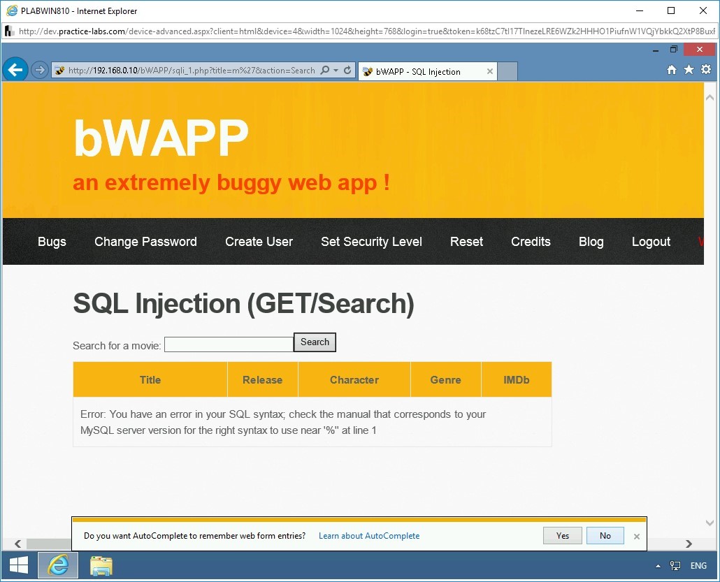 Figure 1.10 Screenshot of PLABWIN810