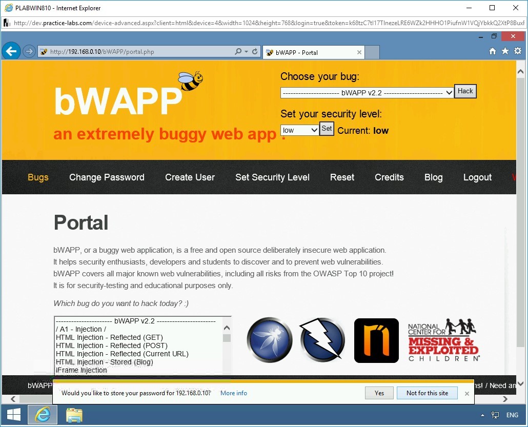 Figure 1.5 Screenshot of PLABWIN810