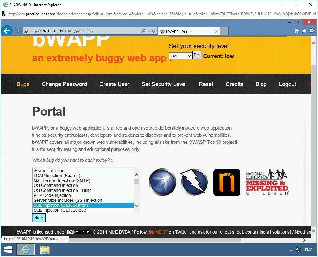 Figure 1.6 Screenshot of PLABWIN810