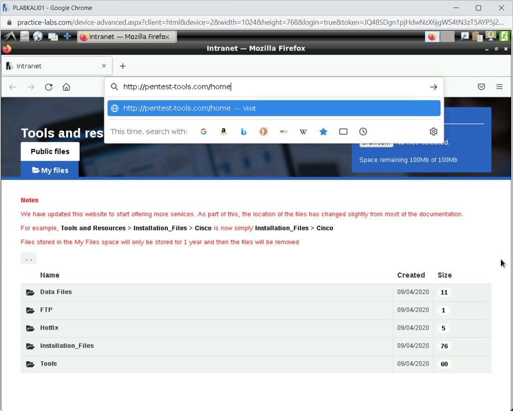 Figure 1.91 Screenshot of PLABKALI01