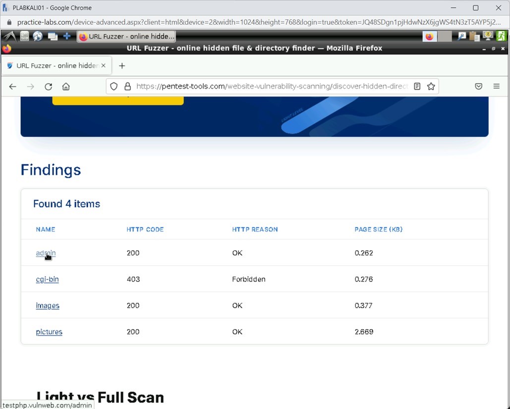 Figure 1.95 Screenshot of PLABKALI01