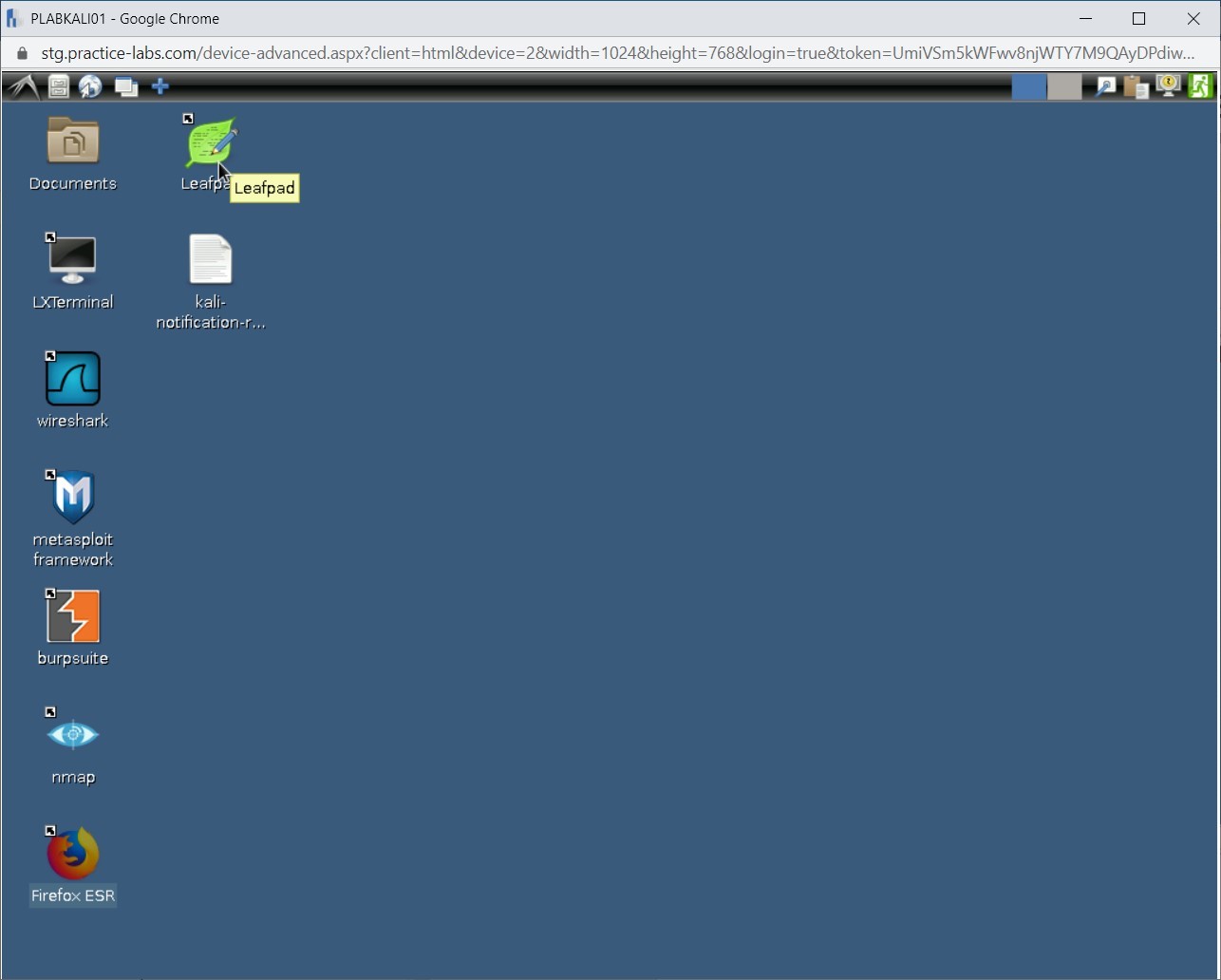 Figure 1.97 Screenshot of PLABKALI01