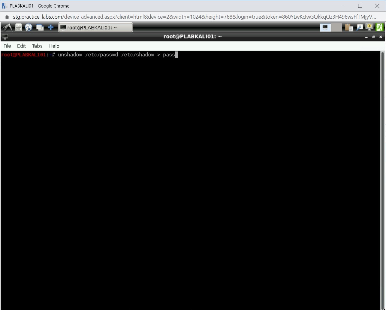 Figure 2.3 Screenshot of PLABKALI01