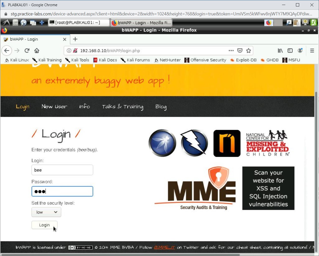 Figure 2.11 Screenshot of PLABKALI01