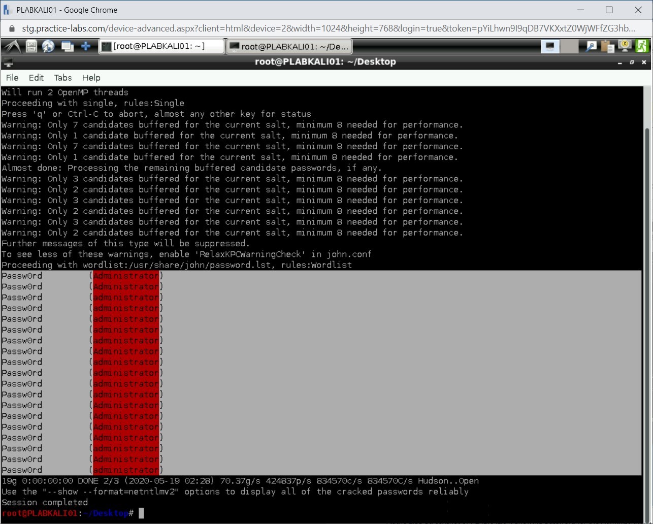 Figure 2.33 Screenshot of PLABKALI01