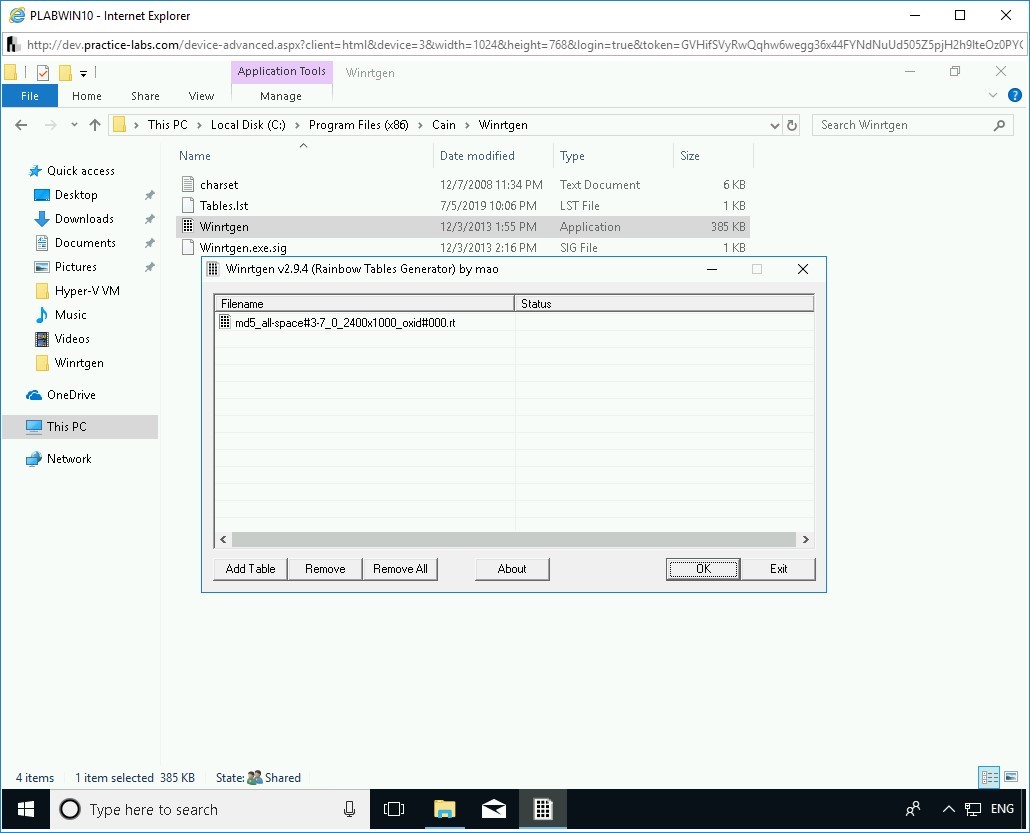 Figure 2.59 Screenshot of PLABWIN10