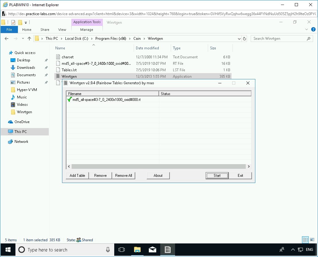 Figure 2.60 Screenshot of PLABWIN10