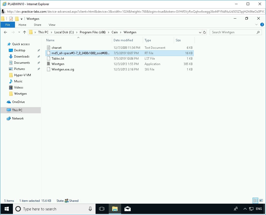 Figure 2.61 Screenshot of PLABWIN10