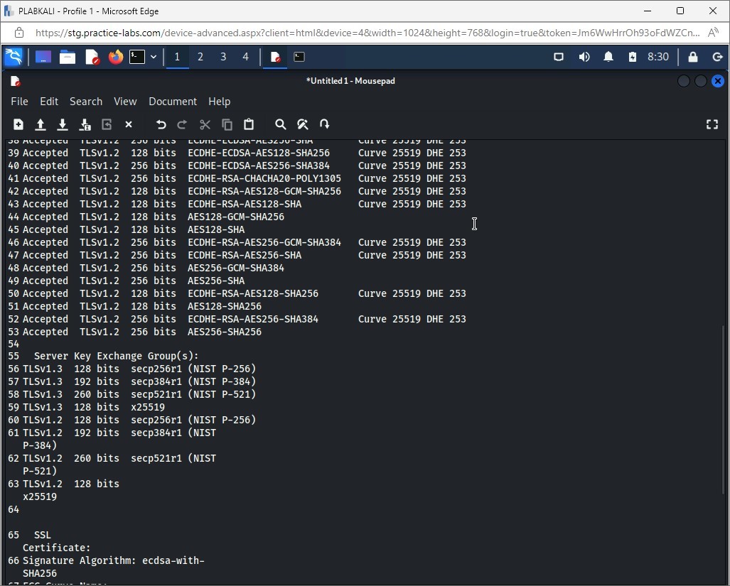 Figure 1.21 Screenshot of PLABWIN10: Displaying opening the Reconnaissance Data Collection.txt file.