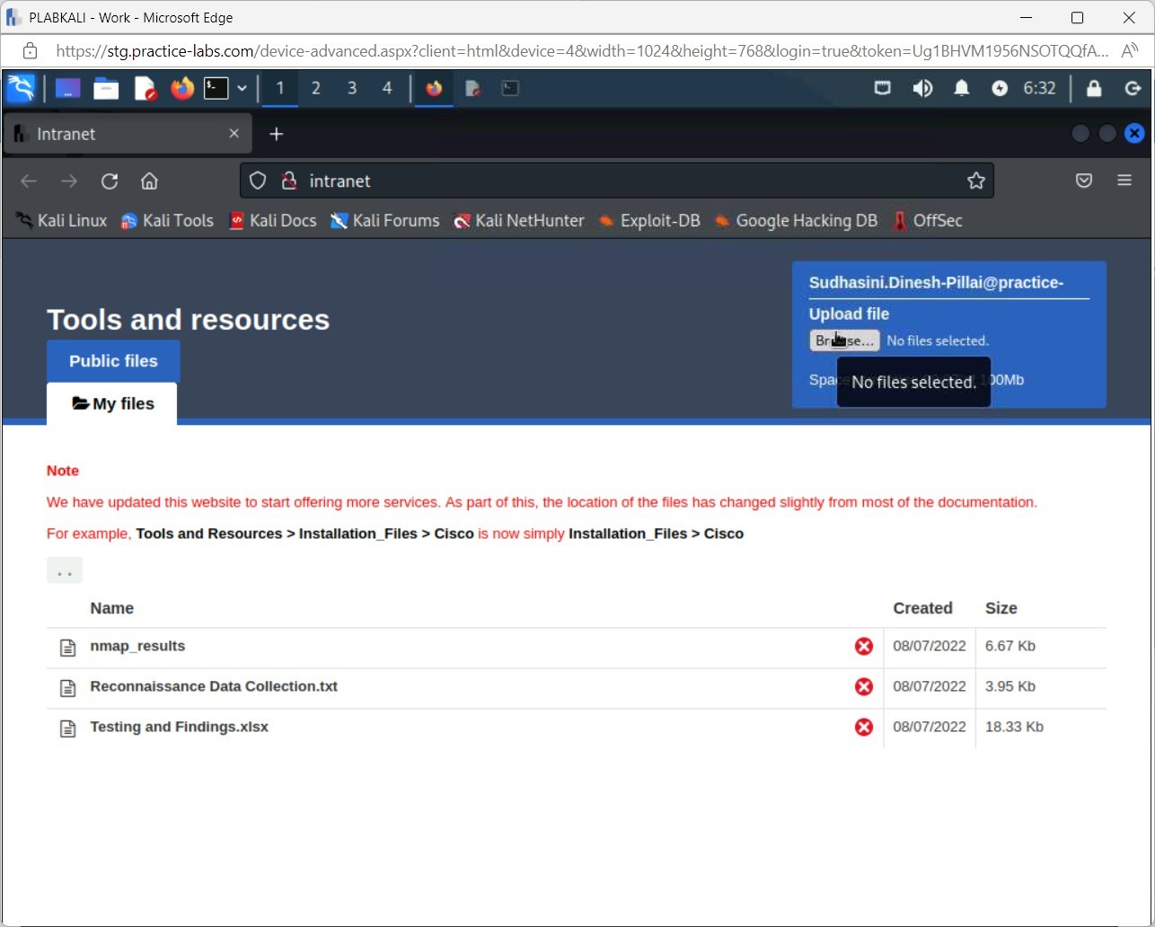 Figure 1.26 Screenshot of PLABWIN10: Displaying the results of the nslookup.io DNS record search.