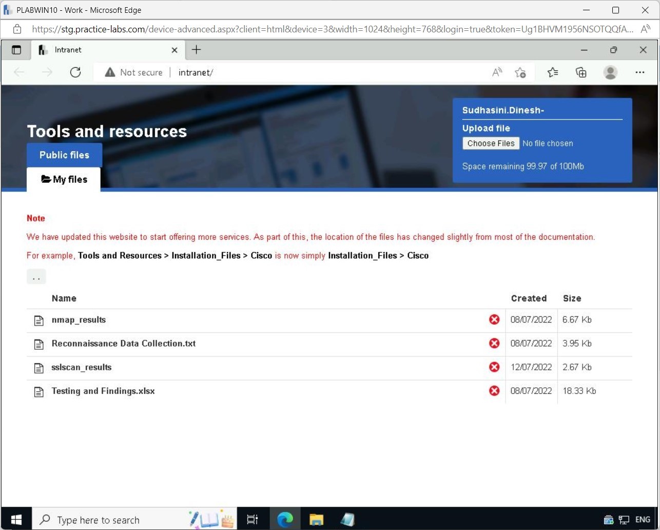 Figure 1.30 Screenshot of PLABWIN10: Displaying highlighting the nslookup.io results from the Authoritative tab.