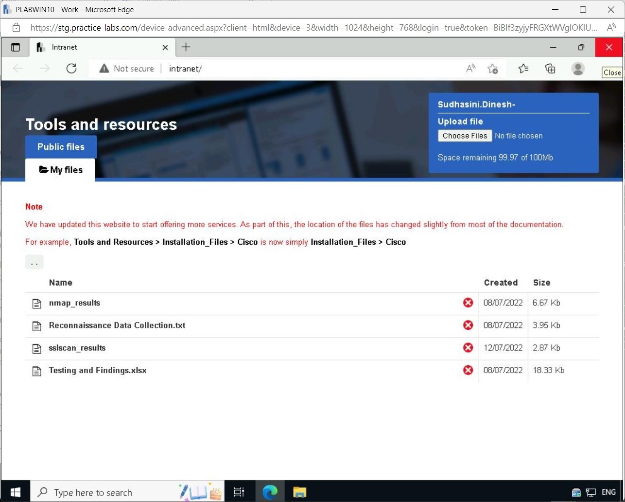 Figure 1.53 Screenshot of PLABWIN10: Displaying closing the Microsoft Edge browser window.