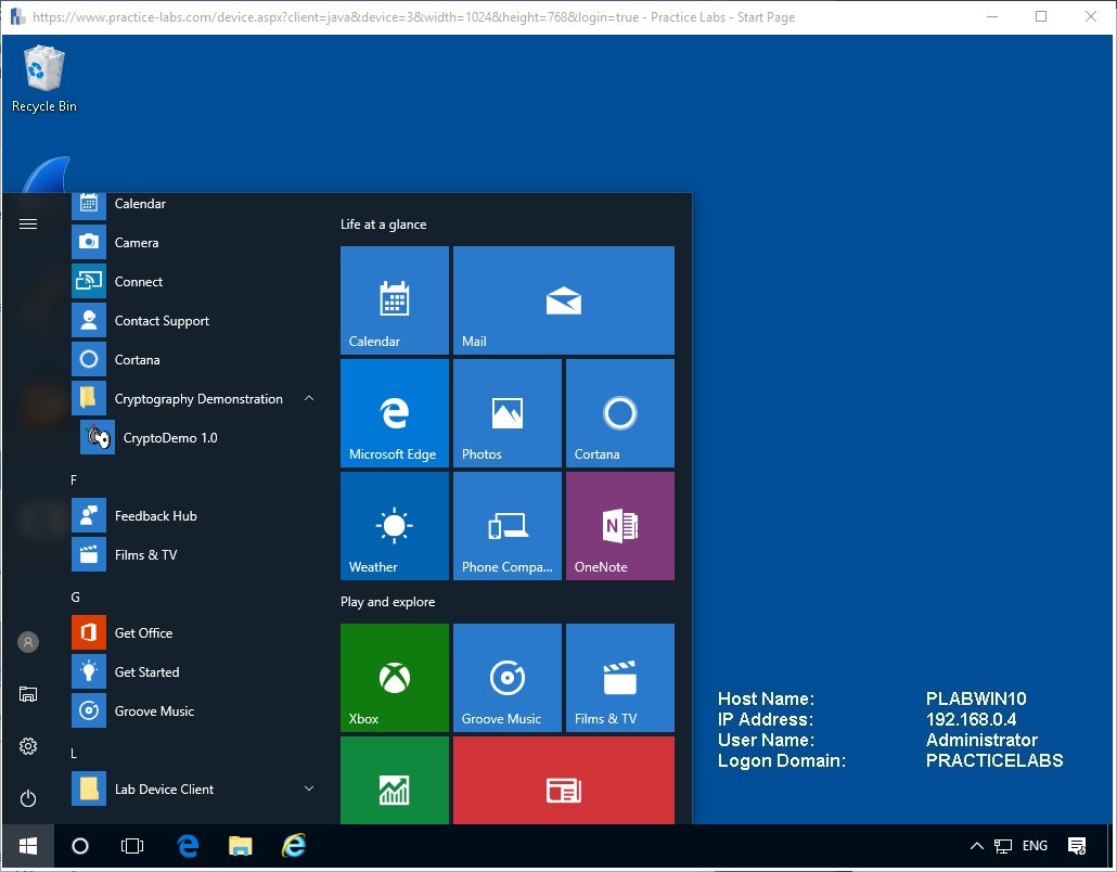 Figure 1.7. Screenshot of PLABWIN10