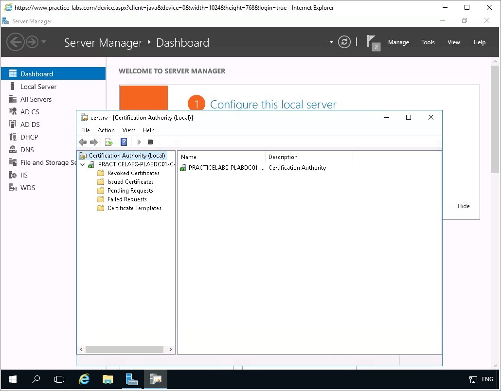 Figure 1.22 Screenshot of the PLABDC01 desktop