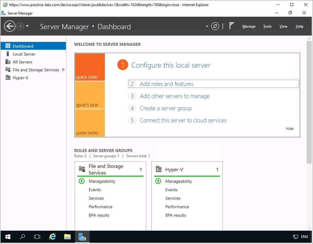 Figure 1.23 Screenshot of the PLABDM01 desktop