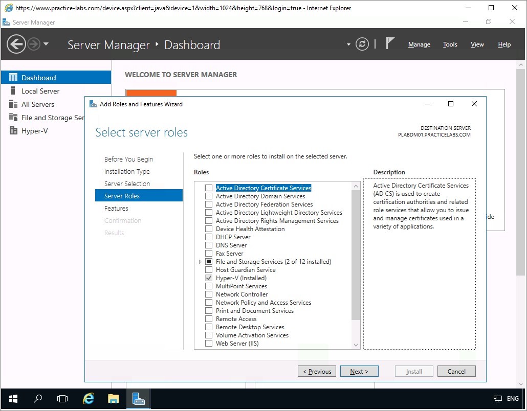 Figure 1.25 Screenshot of the PLABDM01 desktop