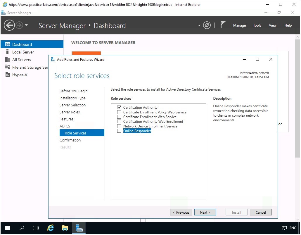 Figure 1.27 Screenshot of the PLABDM01 desktop