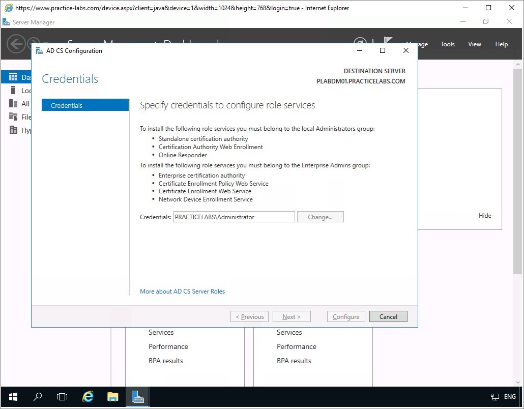 Figure 1.32 Screenshot of the PLABDM01 desktop