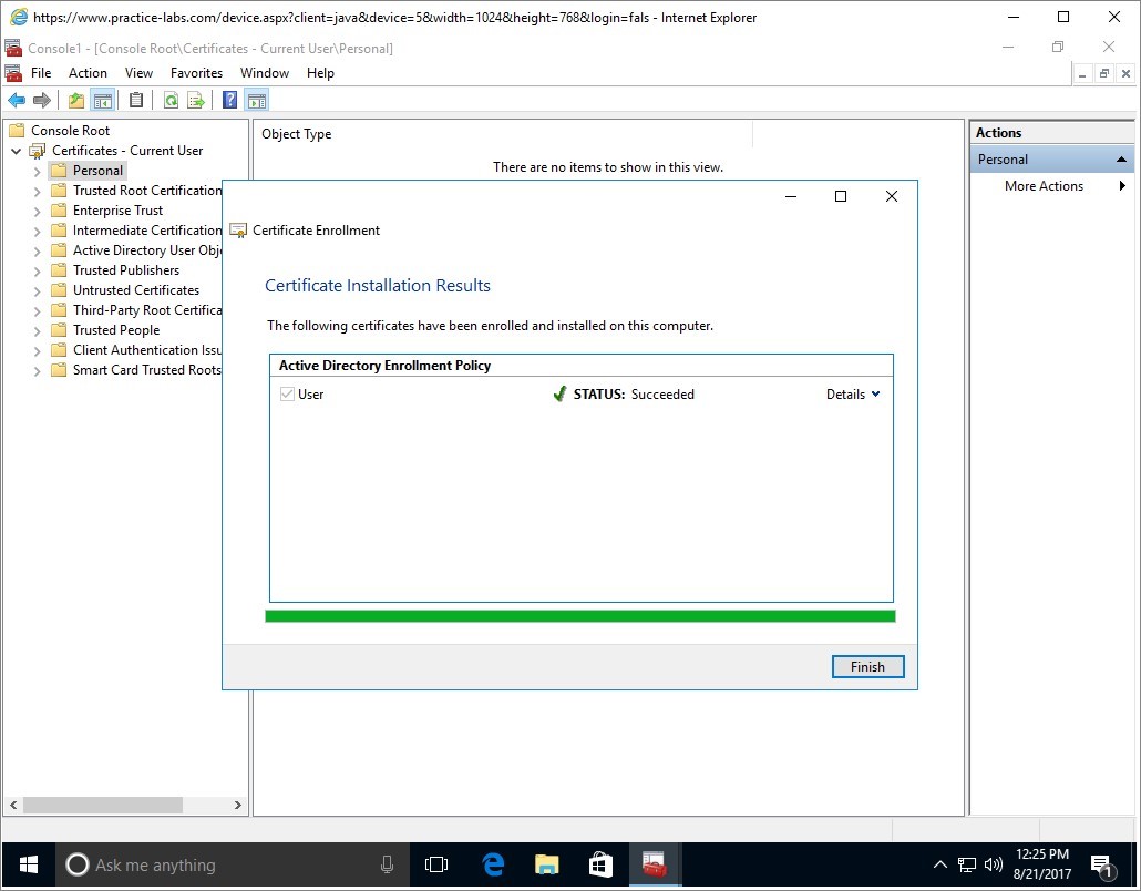 Figure 2.12 Screenshot of the PLABWIN10 desktop